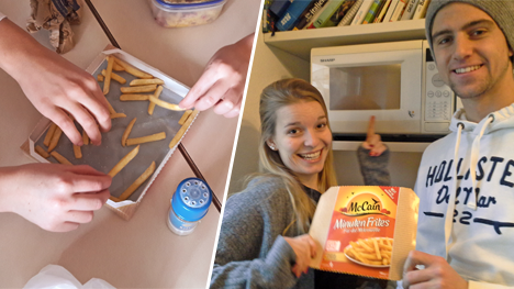 Gemeinsam probieren wir die McCain Minuten Frites aus und machen sie bekannt.