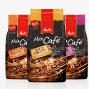 Melitta Mein Café gibt es in den Sorten Mild Roast, Medium Roast und Dark Roast.