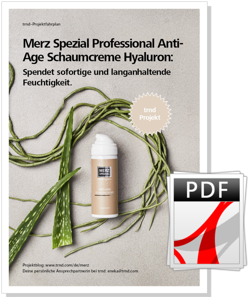 Projektfahrplan zum trnd-Projekt mit Merz und QVC.