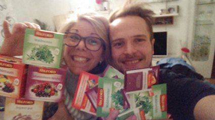 Genügend MILFORD Tee für viele Freunde und Bekannte.