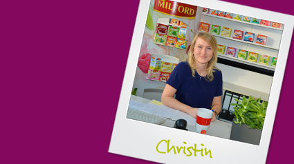 Unsere Ansprechpartnerin Christin.