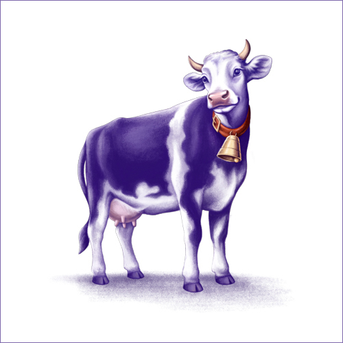 Die beliebte lila Kuh erhält ein eigenes, geprägtes Eck-Stückchen der Tafel.