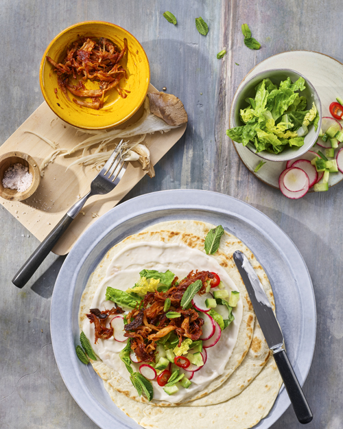 Veganer Pulled Mushroom Taco