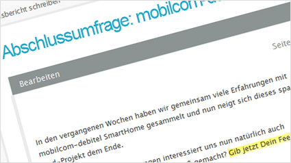 Unsere abschließende Meinung zu den SmartHome Produkten hinterlassen wir jetzt in der Abschlussumfrage.