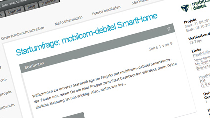 Unseren ersten Eindruck von mobilcom-debitel SmartHome halten wir ab sofort in der Startumfrage fest.