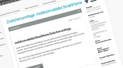 Füllen Sie jetzt die SmartHome Zwischenumfrage aus.