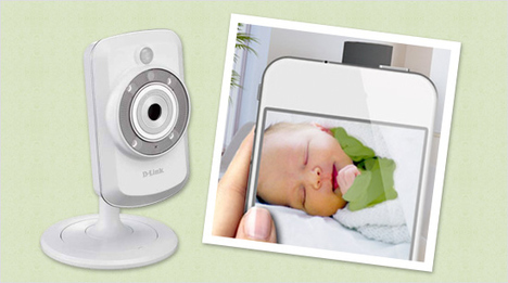 Mit der mobilcom-debitel Kamera können sie beispielsweise über das Smartphone oder Tablet einen Blick auf ihr schlafendes Kind oder Haustier werfen.