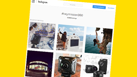 Durch die Hashtags #keymission360 und #nikondeutschland sind die Beiträge leichter auffindbar. 