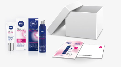 1.000 trnd-Partnerinnen überzeugen sich stellvertretend für die gesamte trnd-Community von NIVEA Cellular Perfect Skin. Dafür erhalten sie folgendes Startpaket: