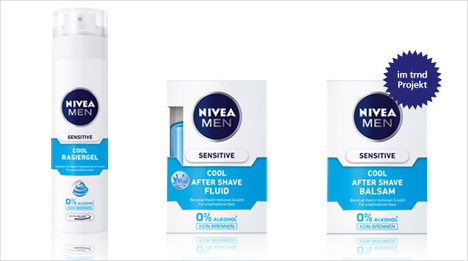 ... ist die Nivea Men Sensitive Cool Pflegeserie (bestehend aus Rasiergel, After Shave Fluid und After Shave Balsam) erhältlich. Im trnd-Projekt lernen wir den Balsam kennen und ...