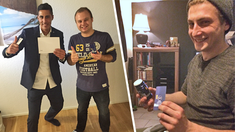 Das Projektteam macht den NIVEA MEN Body Rasier Stick bekannt.