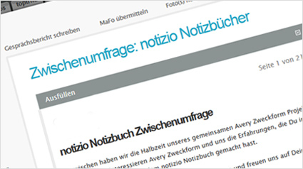 Gib Feedback zu notizio in der Zwischenumfrage!