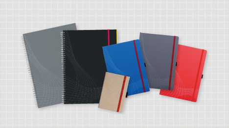 Die notizio Notizbücher von Avery Zweckform gibt es gebunden oder spiralgebunden sowie in vielen Größen und Farben. 