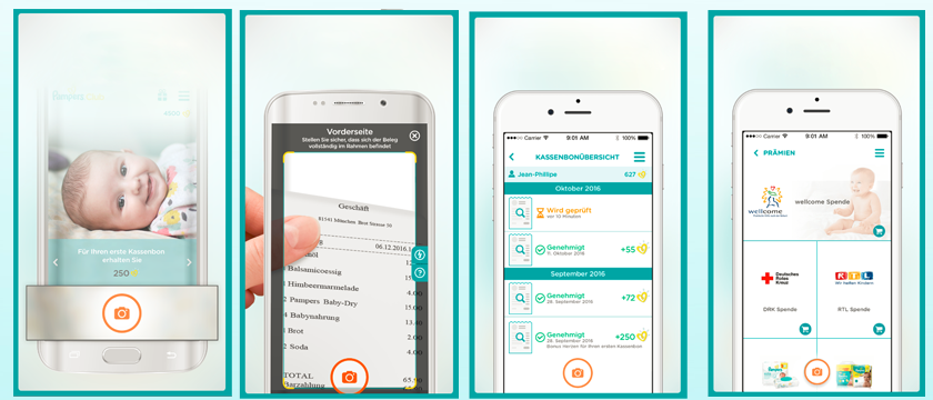 Funktionen der Pampers Club App