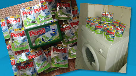 Die ersten Startpakete mit Persil Power-Mix Caps treffen ein.