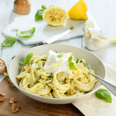 Linguine in cremiger Zitronensauce 