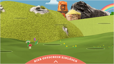 Klicke dort auf die Fläche "Hier Gutschein einlösen".