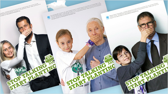 Außerdem helfen auch viele prominente Unterstützer, auf Plant-for-the-Planet aufmerksam zu machen – wie z. B. Til Schweiger, Jane Goodall oder Harrison Ford.