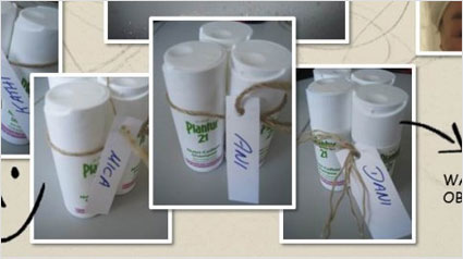 Proben mit Namenskärtchen