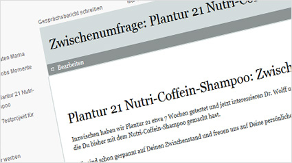 Plantur 21 Zwischenumfrage