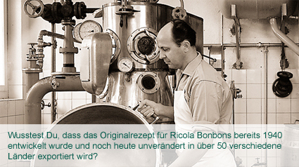 Das Originalrezept der Ricola Bonbons wurde bereits 1940 entwickelt.