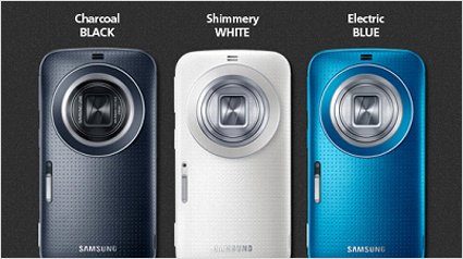 Das ergonomische Design der GALAXY K zoom.