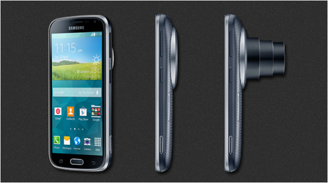 Trotz des ausfahrbaren Kameraobjektivs zeichnet sich die Samsung GALAXY K zoom durch ihre schlanke Silhouette aus.