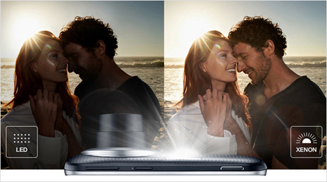 Zusätzlich ist die GALAXY K zoom mit einem Xenon-Blitz ausgerüstet. Mit seinem hellen Licht und der hohen Reichweite sorgt er für natürliche Farbtöne.