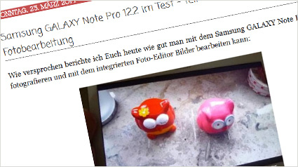 So einfach geht es mit der Bildbearbeitung mit dem Samsung GALAXY NotePRO 12.2.