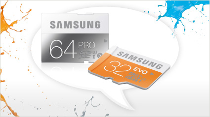 Die Samsung Speicherkarten in einem Satz.