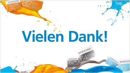 Ein tolles Projekt mit den Samsung Speicherkarten geht zu Ende.