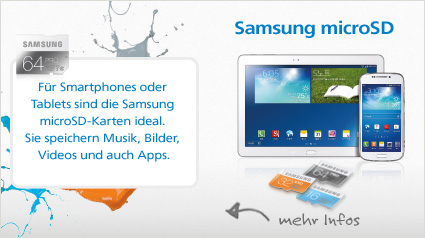 Die Samsung microSD-Karte.