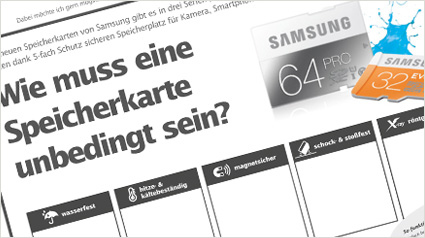Abstimmungszettel Samsung Speicherkarten