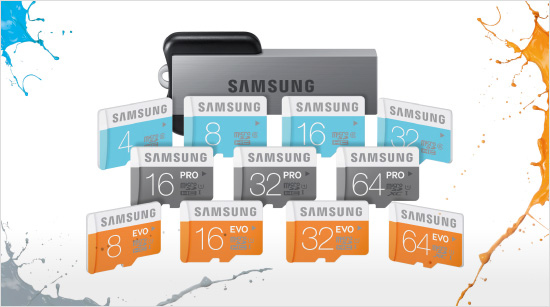 … Speicherkapazitäten zwischen 4 und 64 GB (Gigabyte) und unterschiedlichen Geschwindigkeiten bietet Samsung mit den Varianten Standard, Evo und Pro ein …