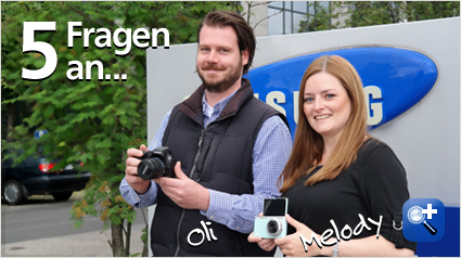 Unsere Ansprechpartner bei Samsung: Melody und Oli.