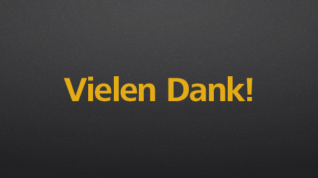 Vielen Dank für das tolle Engagement!