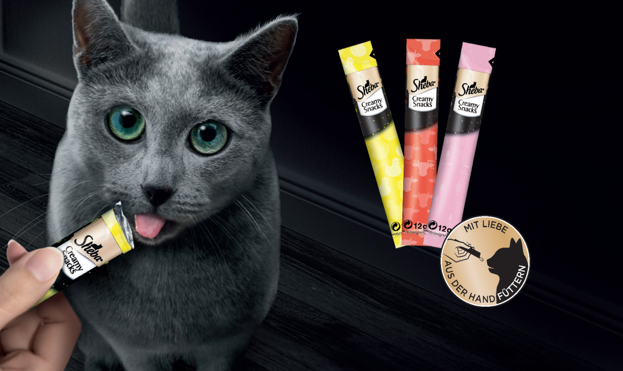Die Katzensnacks sind praktisch mitzunehmen, leicht zu öffnen und können direkt aus der Hand gefüttert werden. So schaffen sie besonders vertraute Momente.
