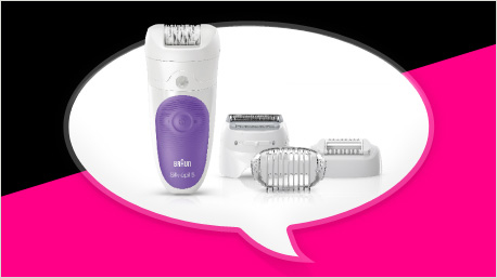 Der Braun Silk-épil 5 Wet & Dry in einem Satz.