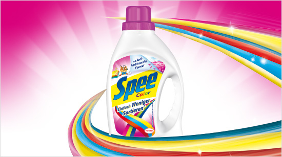 …all das kannst Du mit Spee Color „Einfach Weniger Sortieren“ zusammen in einer Trommel waschen. Denn …