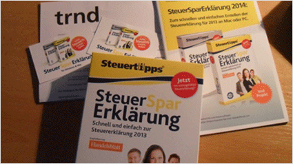 Die ersten Pakete mit der SteuerSparErklärung sind bereits angekommen. 