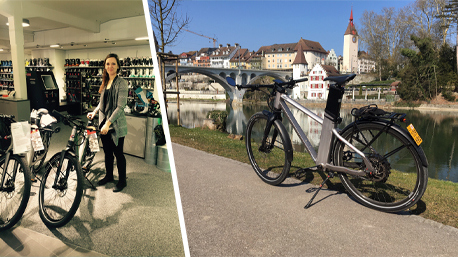 Direkt nach der Abholung ging es auf die erste Velo-Tour.