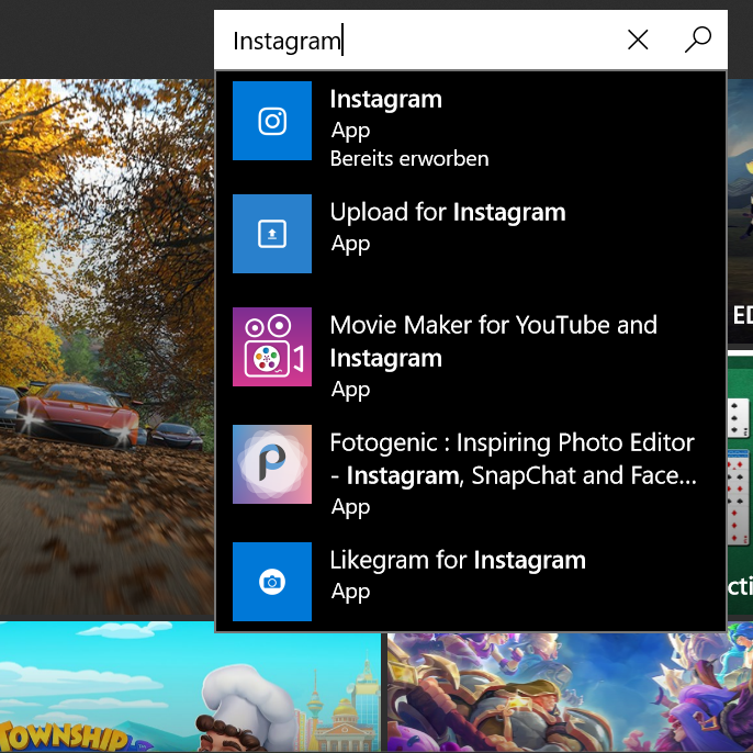 Schritt 2: App suchen