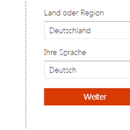 Schritt 4: Region und Sprache wählen