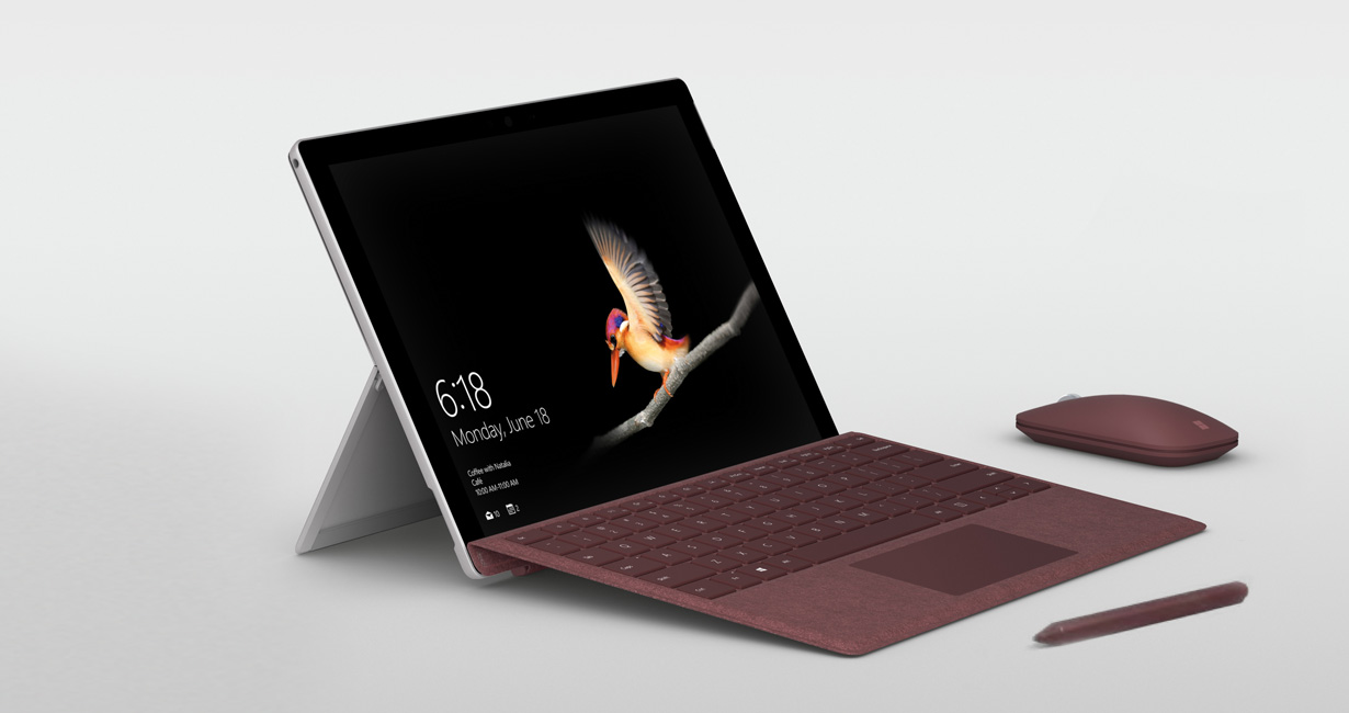Das neue Surface Go bietet Laptop-Leistung im Tablet-Format zum Surfen, Arbeiten, Streamen und für noch vieles mehr.
