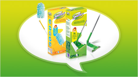 Die Swiffer Produkte in einem Satz.