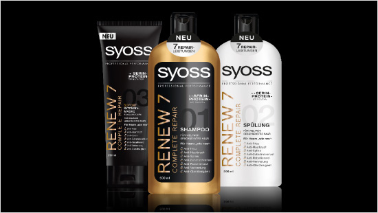 Die neuen Haarpflegeprodukte von Syoss Renew 7 sind von Friseuren mitentwickelt und getestet.