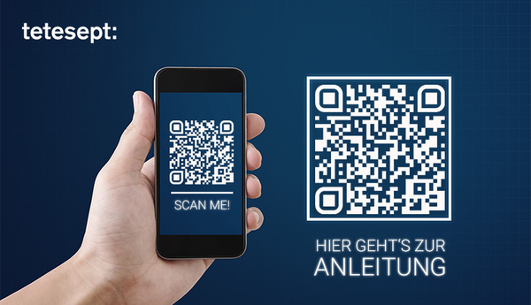 QR-Code-Link zum Anwendungsvideo der tetesept Nasendusche