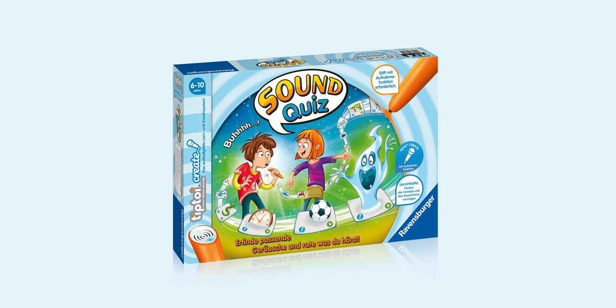 Außerdem gibts noch das tiptoi<sup>®</sup> CREATE Sound-Quiz für lustige und kreative Spielerunden zusammen mit Freunden sowie noch mehr Spielspaß mit weiteren...