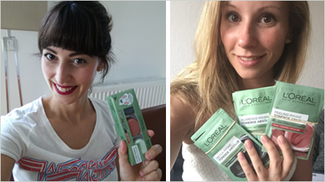 Die trnd-Partnerinnen packen bereits die L'Oréal Paris Startpakete aus, ... 