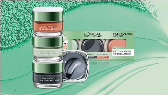 Das neue TONERDE ABSOLUE Multi-Masking Mini Set von L‘Oréal Paris besteht aus drei, sich ergänzenden Tonerde Detoxmasken für individuelle Kombinationsmöglichkeiten.